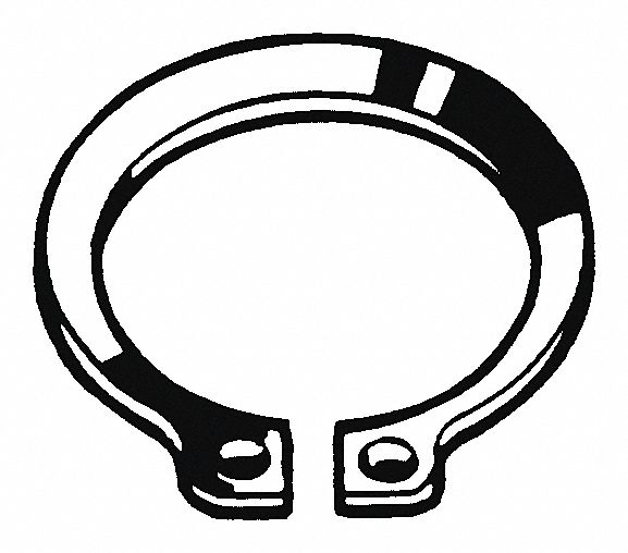 RETAINING RING, METRIC, EXTERNAL, STANDARD, 5MM THICK, FITS 250MM SHAFT DIA, STEEL
