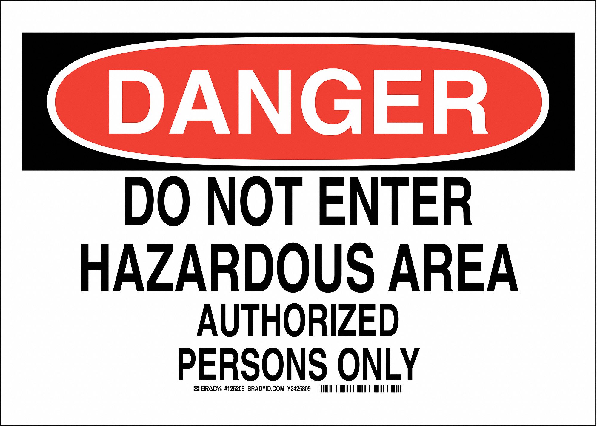 Polyester, Danger Sign, Danger, 14 in Width, 10 in Height, English ...