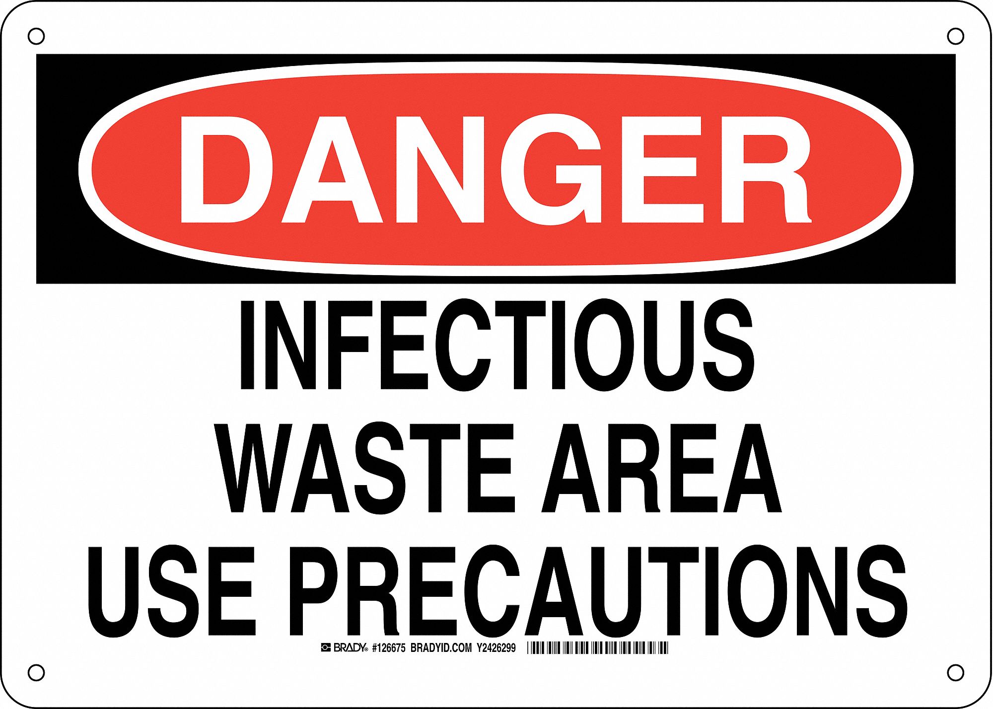 Danger Sign, Infectious Waste Area Use Precautions, Header Danger ...