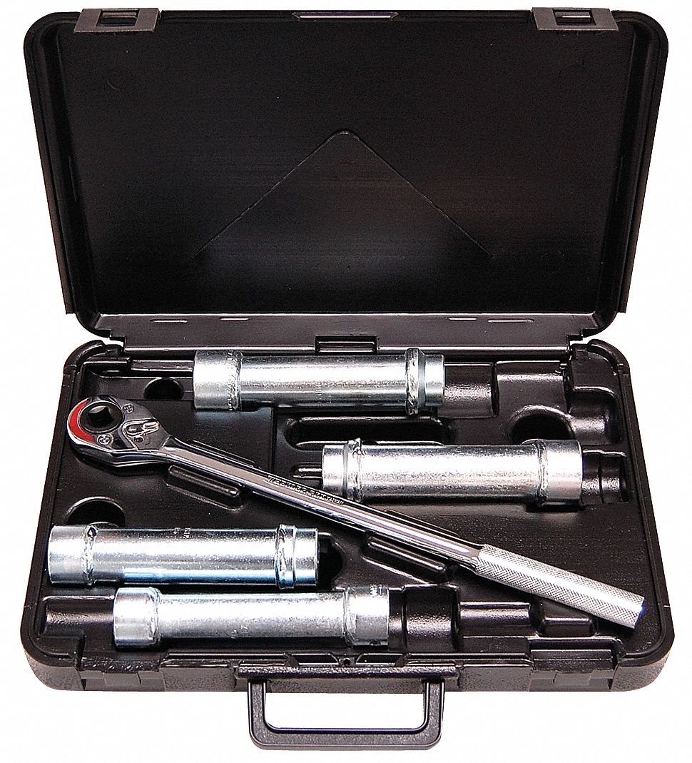 Socket Wrench Set: 1/2 in Drive, 4 Piece, 6-Point, SAE