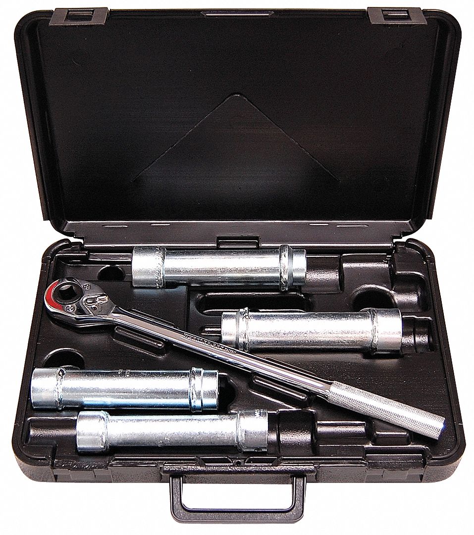 Socket Wrench Set: 1/2 in Drive, 4 Piece, 6-Point, SAE