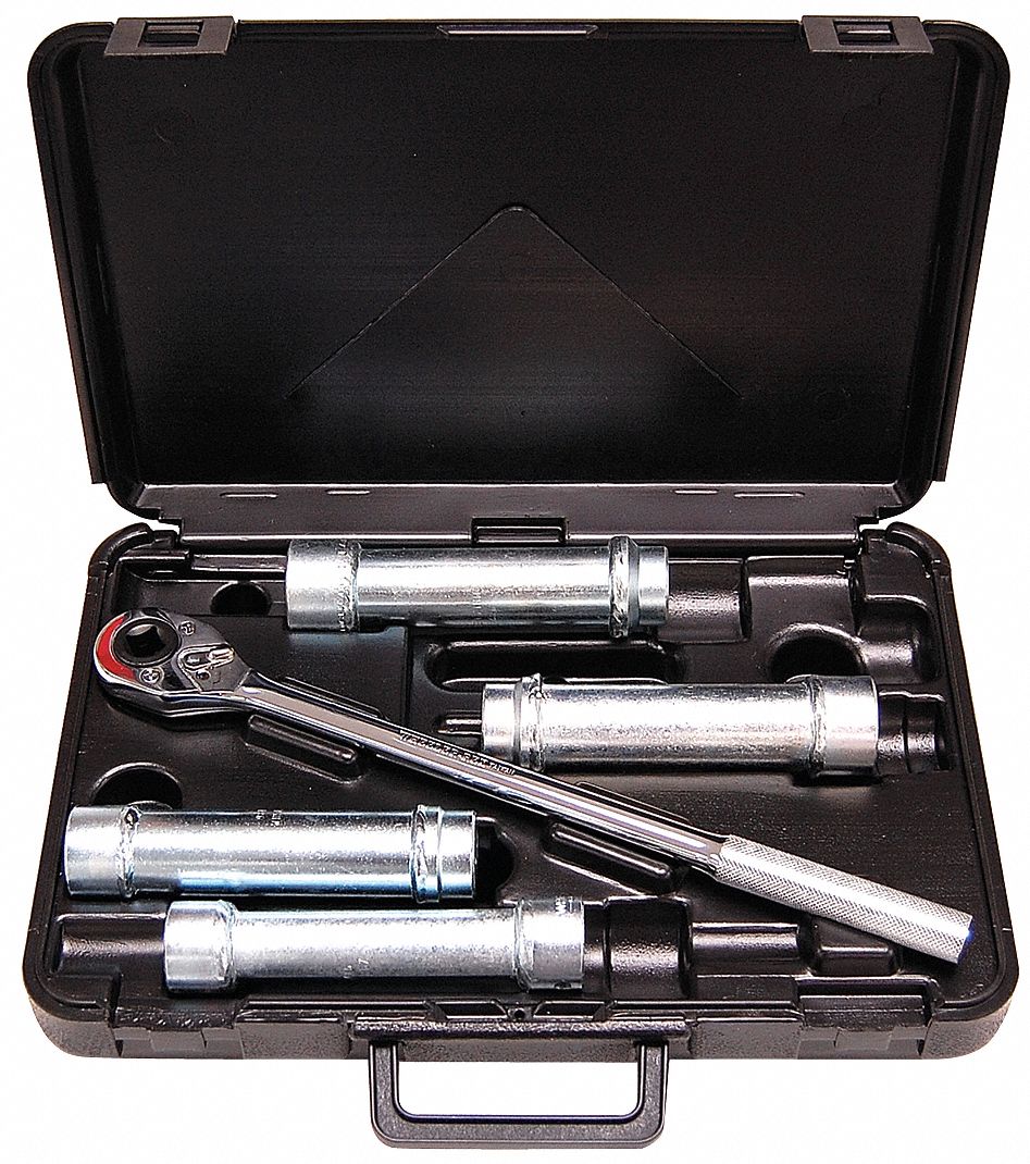 Socket Wrench Set: 1/2 in Drive, 5 Piece, 6-Point, SAE