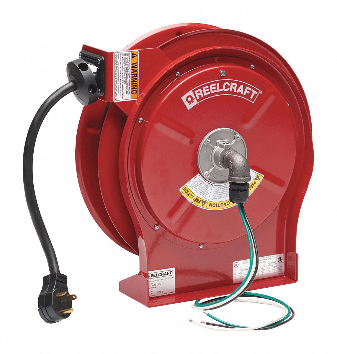 REELCRAFT, Cord Reel Rv Male 50 ft. 10 Awg/3 Cond 38L472L 5750 103 4