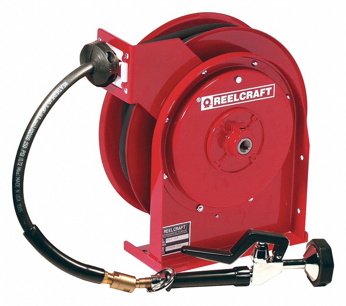 REELCRAFT Spring Return Hose Reel, Pre-Rinse, 125 psi, Hose Capacity 25