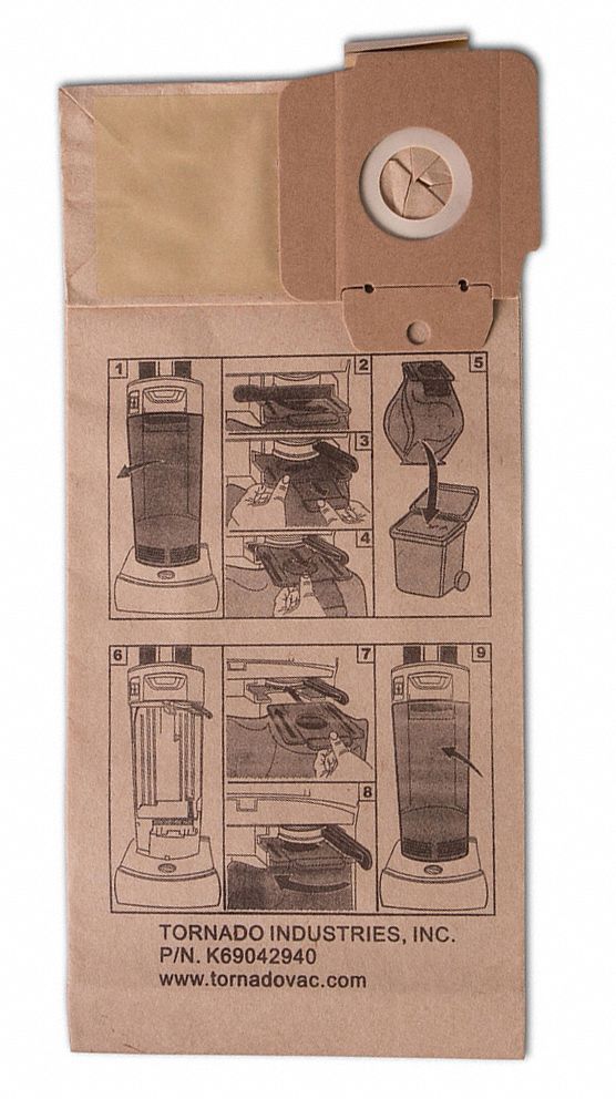 Vacuum Bag 4 in H Paper PK10