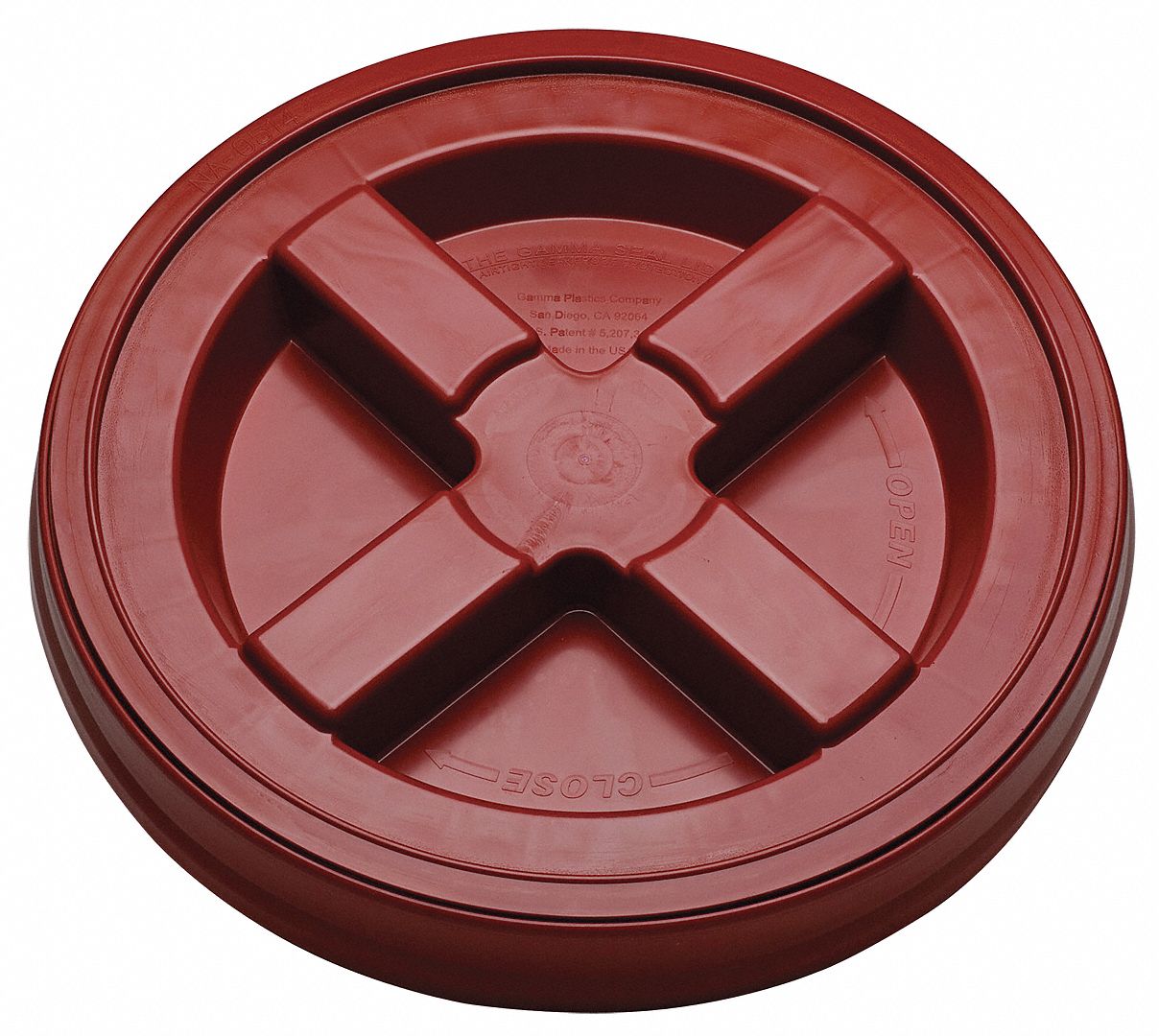 Pail Lid 12 in OD Plastic Red