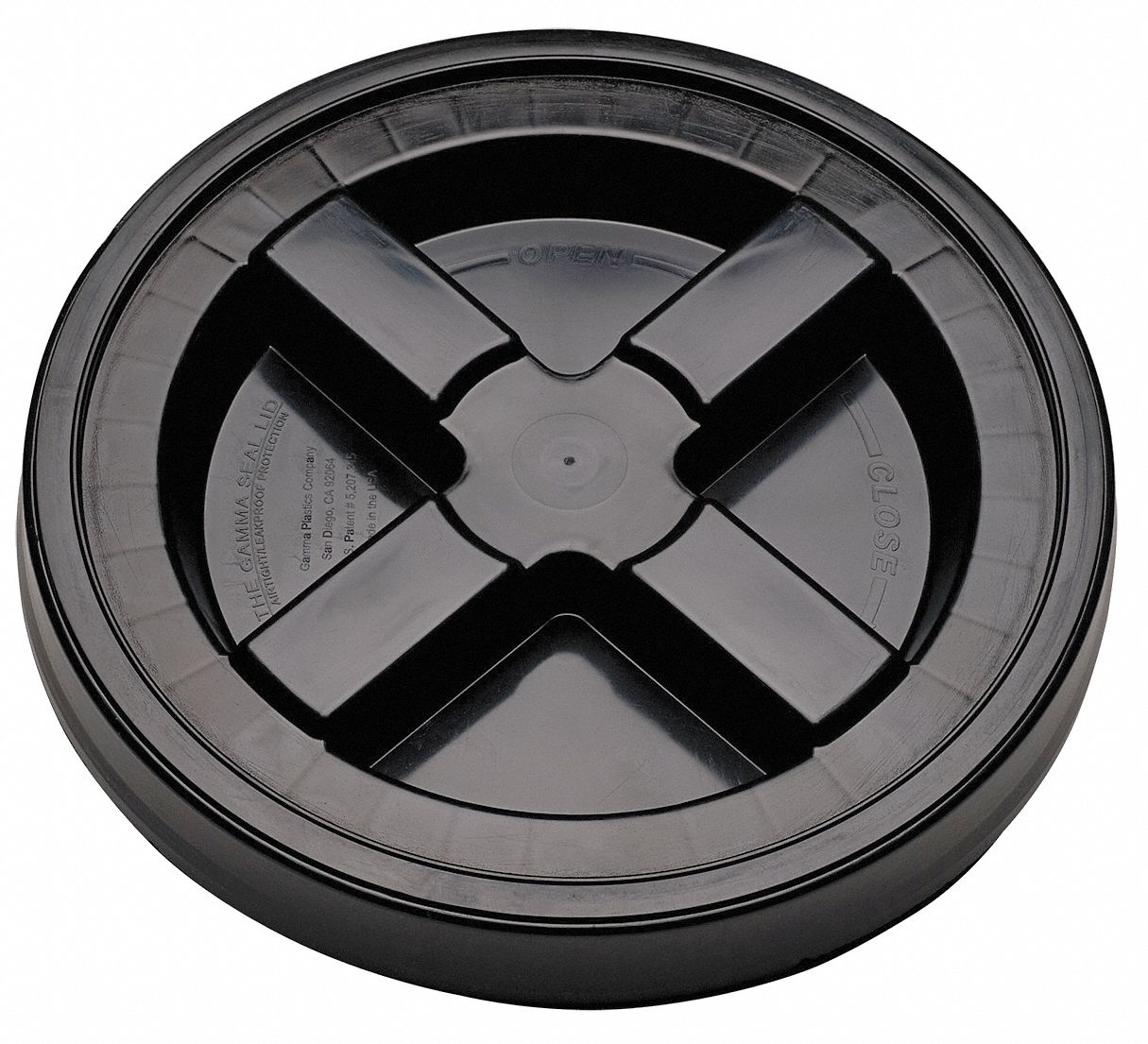 Pail Lid 12 in OD Plastic Black