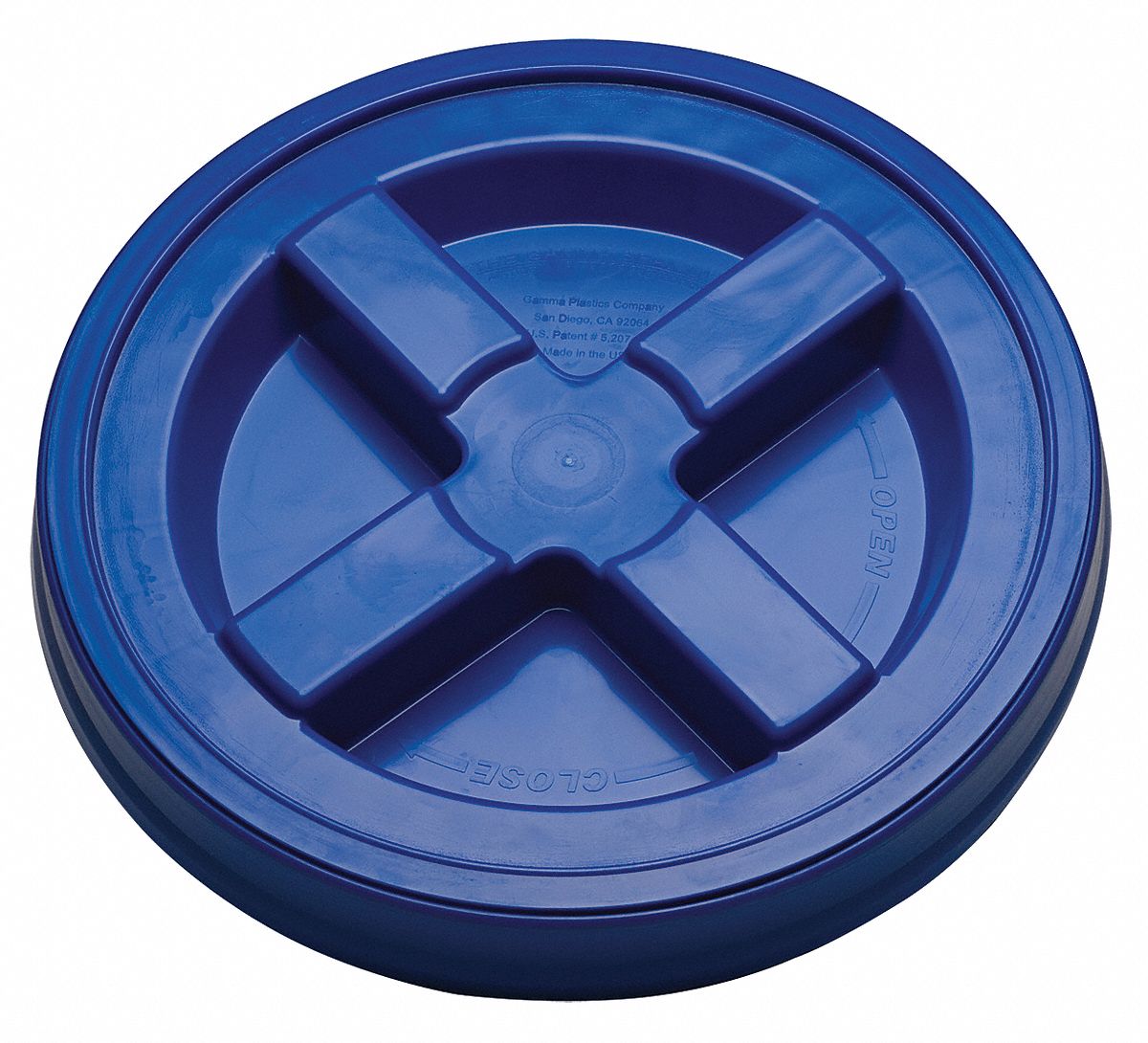 PLASTIC PAIL LID,DIA 12-3/8 IN,BLUE