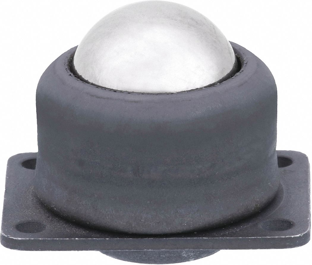 Ball Transfer: 11/16 in Ball Dia - Ball Transfer, 90 lb Ball Load Capacity, 3/16 in Projection