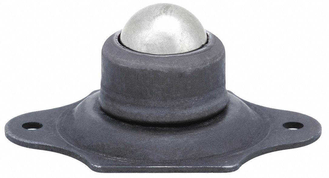 Ball Transfer: 11/16 in Ball Dia - Ball Transfer, 90 lb Ball Load Capacity, 3/16 in Projection