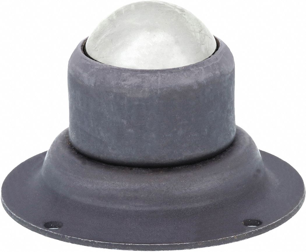 Ball Transfer: 1 1/8 in Ball Dia - Ball Transfer, 180 lb Ball Load Capacity, 5/16 in Projection