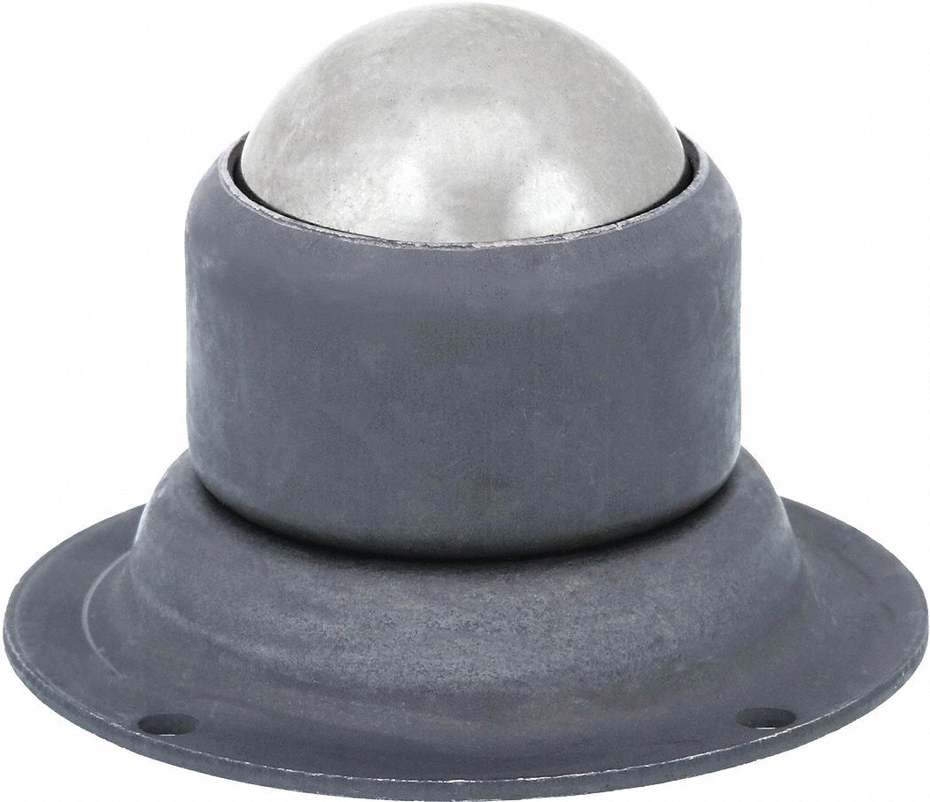 Ball Transfer: 1 1/4 in Ball Dia - Ball Transfer, 225 lb Ball Load Capacity, 3/8 in Projection