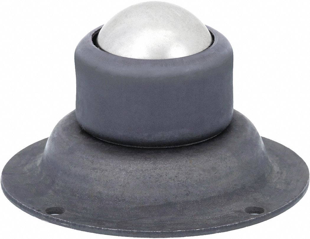 Ball Transfer: 1 in Ball Dia - Ball Transfer, 135 lb Ball Load Capacity, 1/4 in Projection