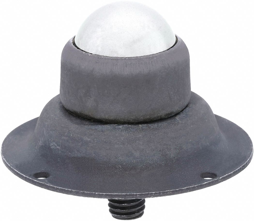 Ball Transfer: 1 in Ball Dia - Ball Transfer, 150 lb Ball Load Capacity, 3/8 in Projection