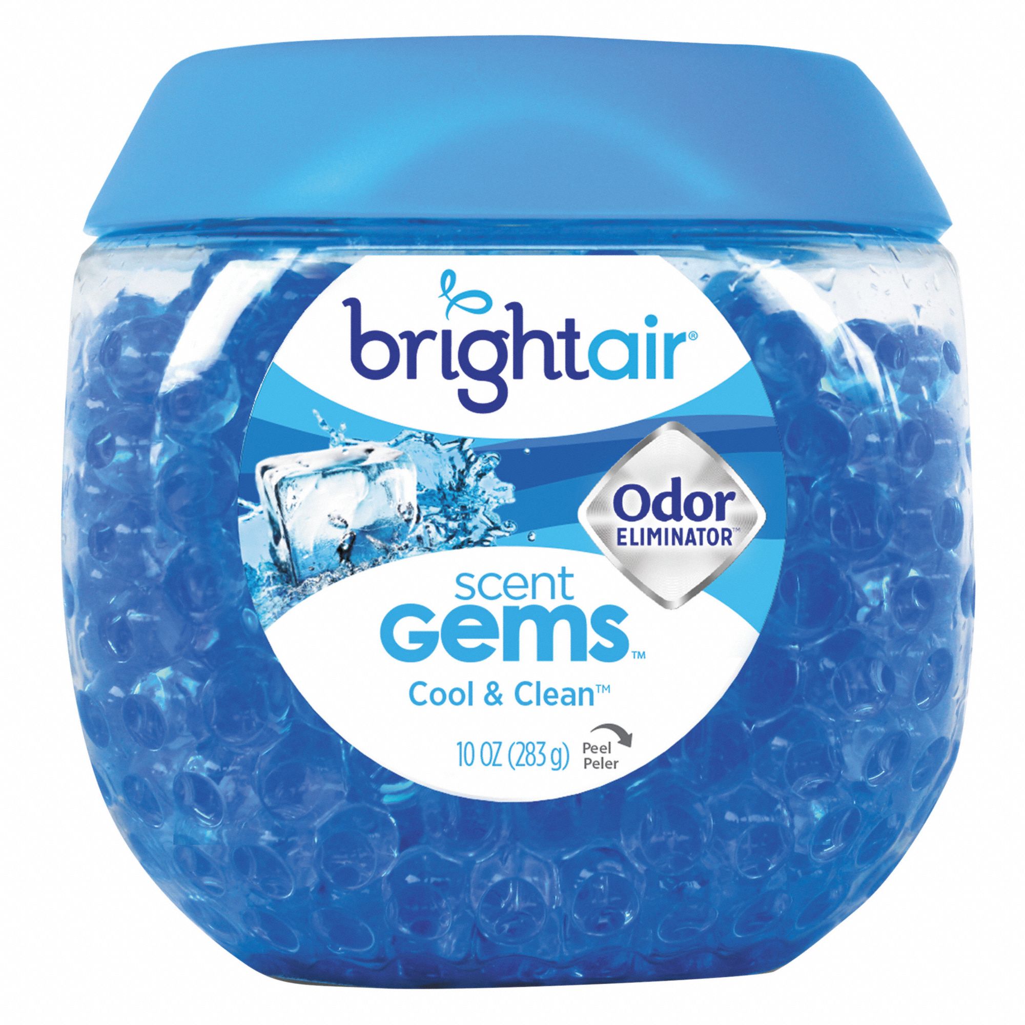 Deodorizer: Odor Eliminators, Jar, 10 oz Container Size, Beads, Ready to Use, Blue
