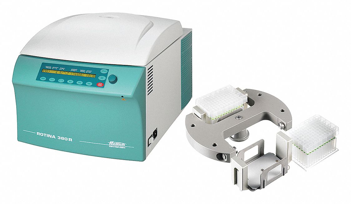 HETTICH, Centrifuge with Rotor, Benchtop, Centrifuge Package 38LZ21380RPLATE Grainger