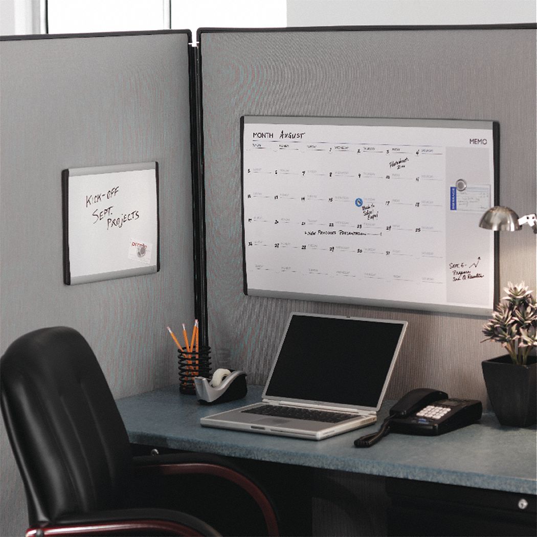 Wall Mounted, 14 in Dry Erase Ht, Dry Erase Board 38M177ARC1411
