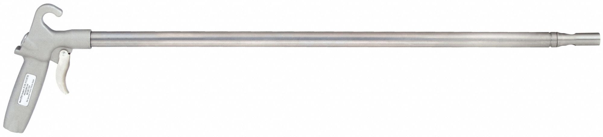 Air Gun: Pistol-Grip Grip, Aluminum, 1/4 in Female NPT, 1 Nozzle(s), Venturi, Steel, 24 in