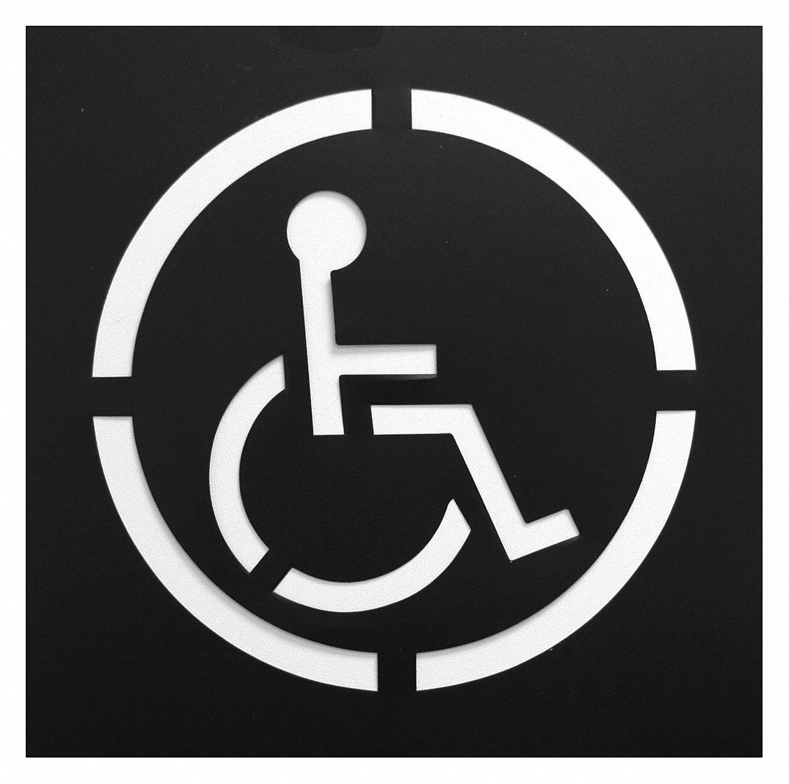 Handicap Symbol, 20 in Overall Ht, Parking Lot Stencil, 0.015 Mils Thk