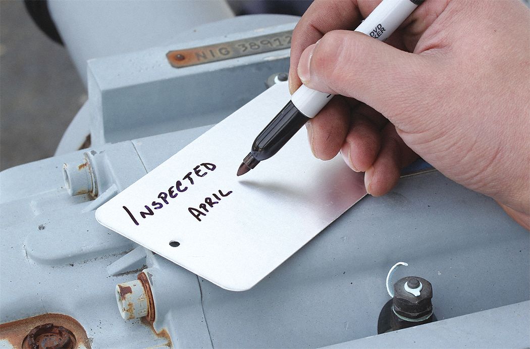 Write-On Tags, Aluminum, 5X3, PK100