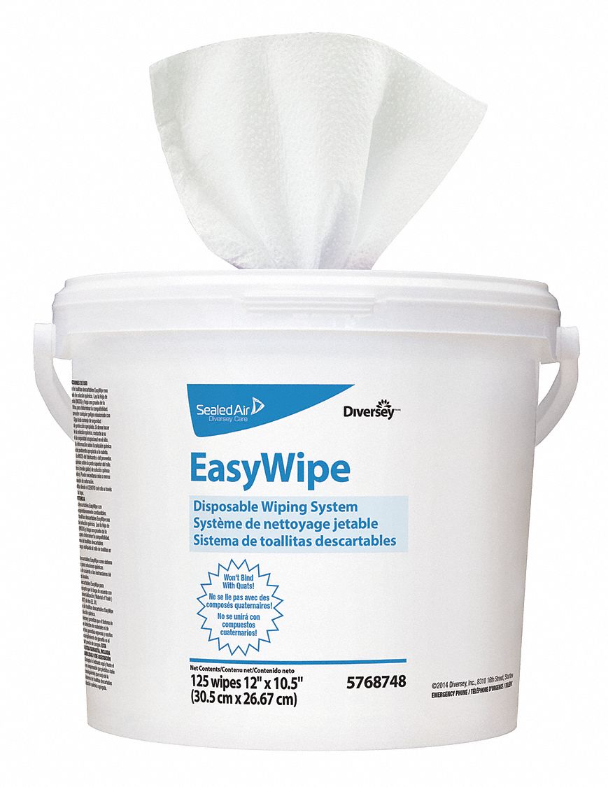 DIVERSEY Dry Wipe Roll, EasyWipe, 101/2 in x 12 in, Number of Sheets