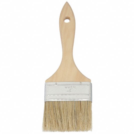 Paint Brush, 1 Chip Brush, Hog Bristle 1-3/4 Bristle, Wood