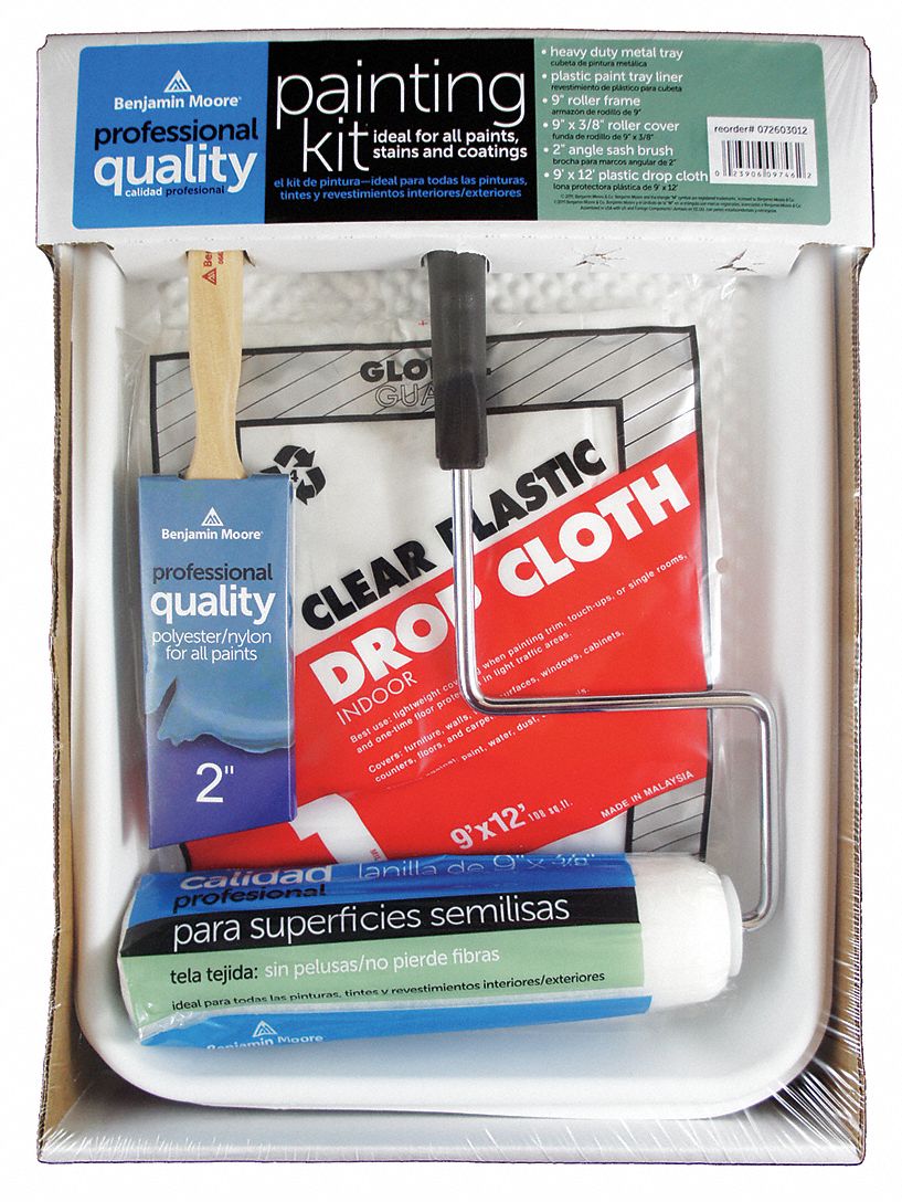 BENJAMIN MOORE Paint Roller Kit 5 Wire Cage Roller Frame, 9 in Roller