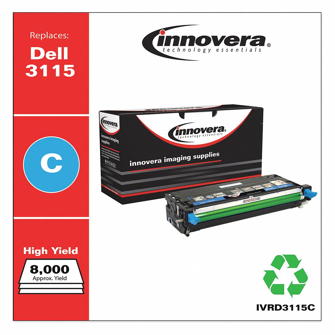 3115, Remanufactured, Toner Cartridge - 38MT89|IVRD3115C - Grainger