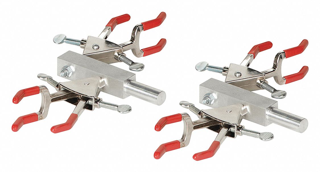 Multi Clamp: Clamp, Aluminum, Aluminum, 8 1/4 in Overall  Lg, 3 Prongs