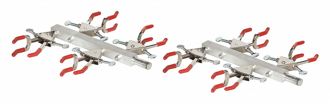 Multi Clamp: Clamp, Aluminum, Aluminum, 14 1/2 in Overall  Lg, 3 Prongs