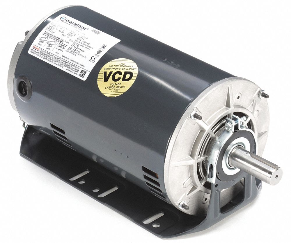 Belt Drive Motor: 1 Speed, Open Drip Proof, Cradle Base Mount, 3 hp Horsepower, 1, 725 RPM RPM