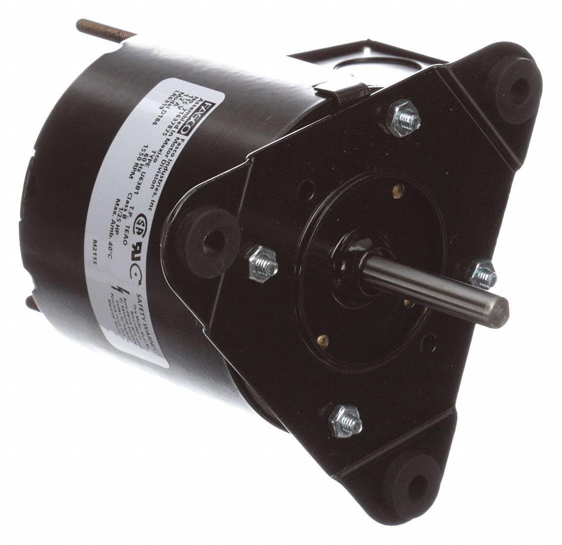 H V AC MOTOR, TOTALLY ENCLOSED AIR-OVER, 1/25 HP, 1,550 NAMEPLATE RPM, 1 SPEED, 115 V AC, CWSE