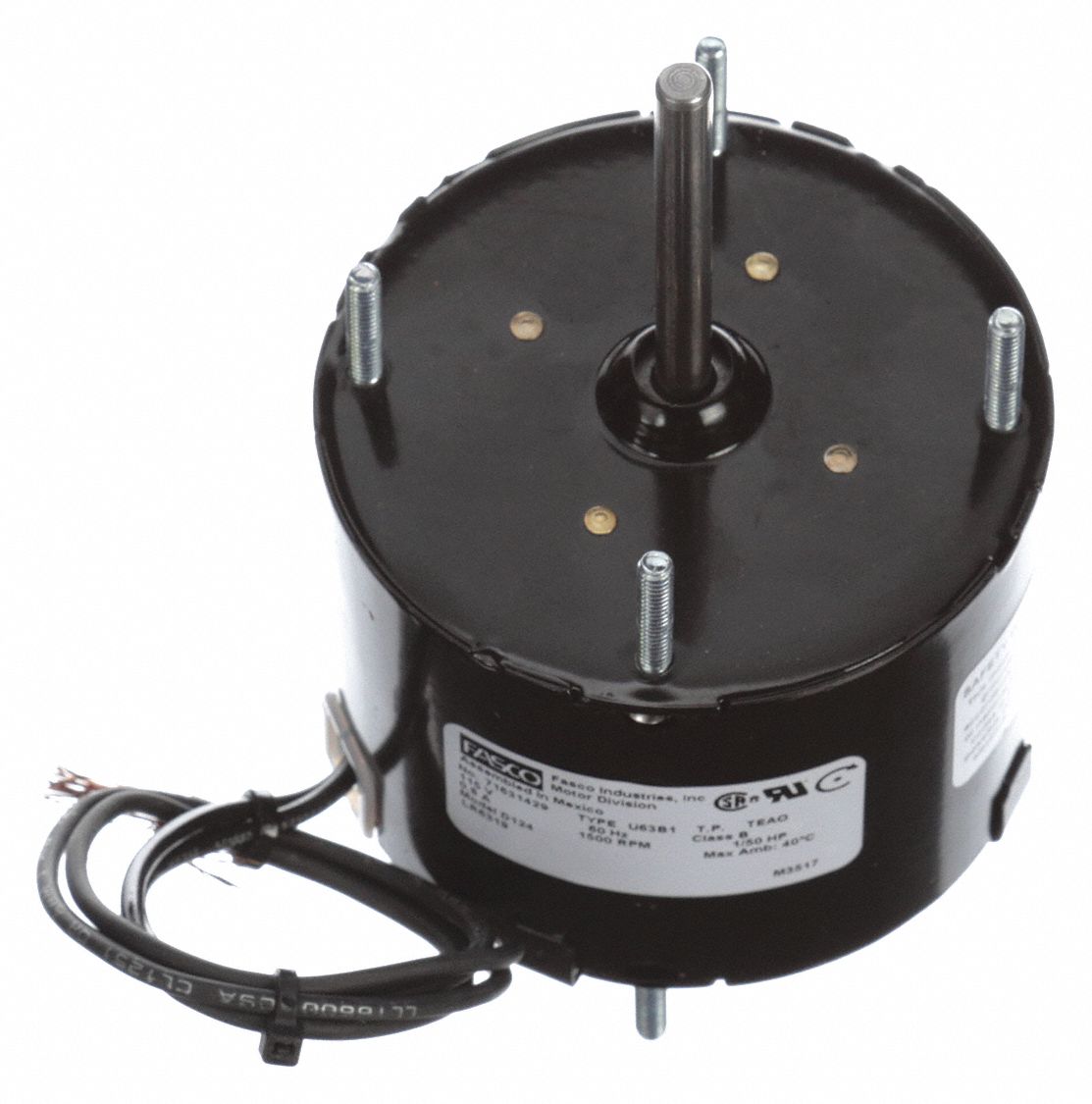 1050rpm 4.5-3.4 amps Fasco D180 5 Frame Open Ventilated Shaded Pole Direct Drive Blower Motors with Sleeve Bearing 1/8-1/11HP 115V 60Hz 