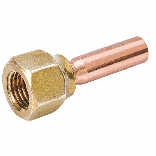 Swivel FE Flare X Solder Adapter: 1/4 in x 1/4 in Connection Size