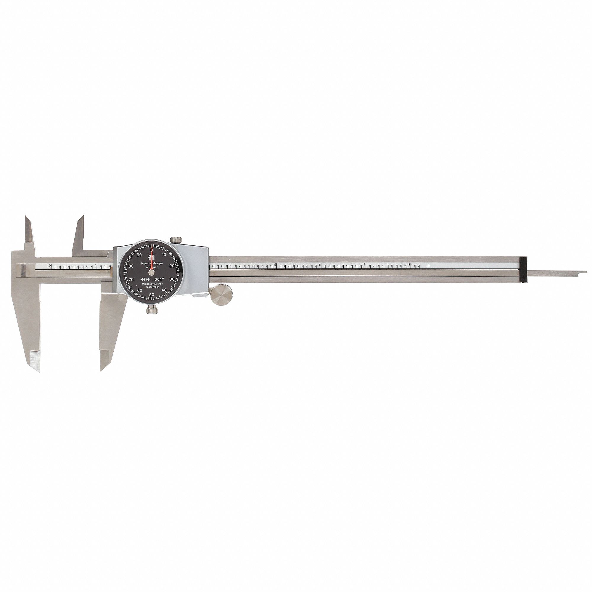 Inch Dial Caliper: 0 in Min Measurement - Inch, 8 in Max Measurement - Inch