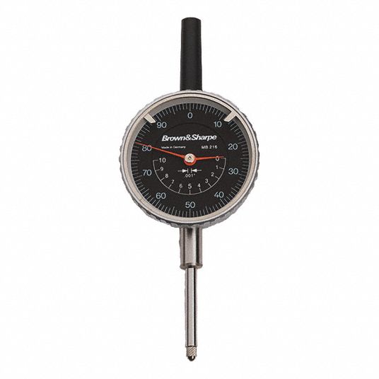 TESA BROWN & SHARPE Dial Indicator Lug Back 0 in to 1 in Range, Continuous Reading, AGD 2