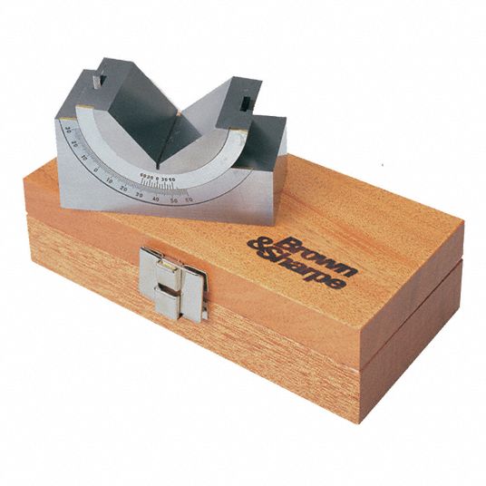 TESA BROWN & SHARPE Adjustable Angle Block, Shape Rectangular, Nominal