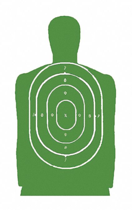 Shooting Range Targets: Cardboard, Silhouette Target, 3 3/4 ft Ht, 24 in Wd, 25 PK