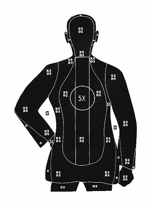 LE TARGETS Full Size B-21 Silhouette Target, PK25 - 38NE34|B-21XCB BK ...