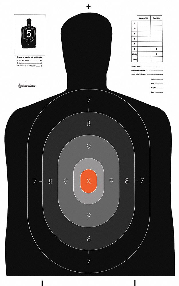ACTION TARGET, State Specific, 35 in Ht, North Carolina B-27 Silhouette ...