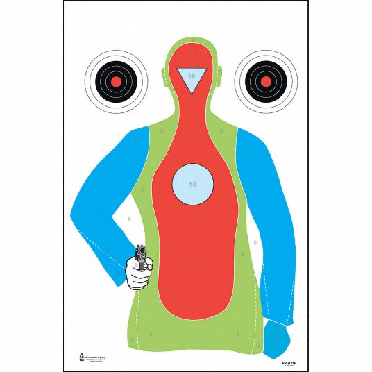 ACTION TARGET, Scoring and Qualification, 35 in Ht, High Visibility B ...