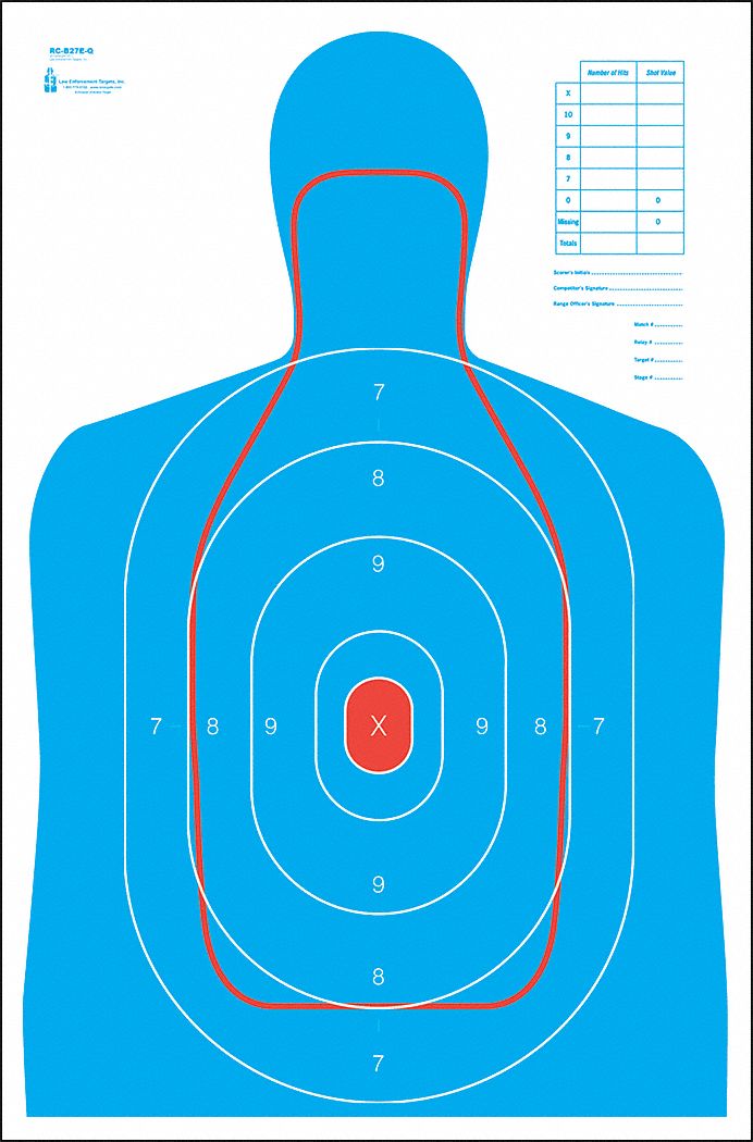 ACTION TARGET B-27E And FBI-Q Hi-Vis Target, PK50 - 38NE85|RC-B27E-Q-50 ...