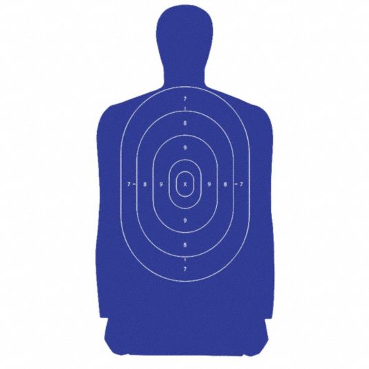 Action Target B 27 Silhouette Target Scoring And Qualification Blue 45 In Ht 24 In Wd 25 Pk 38ne94 B 27cb Blue 25 Grainger