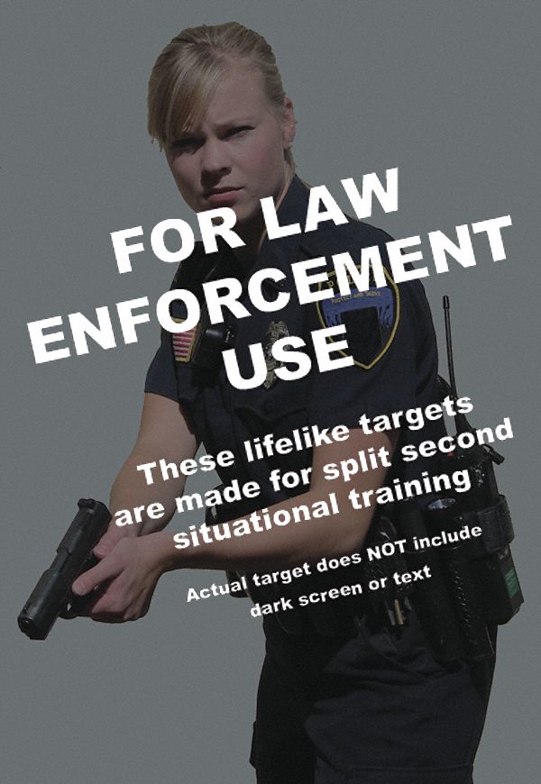 Police Woman with Gun Target, Paper, PK50