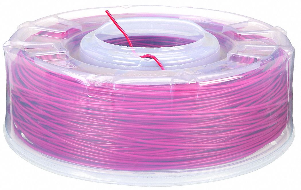 Building Wire: Copper, 12 AWG, 1 Conductors, Stranded, Red, 1, 000 ft Lg, THHN