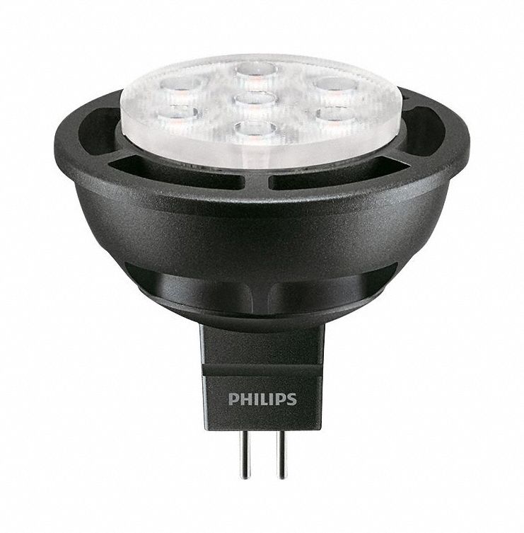 MR16, 2-Pin (GU5.3), LED Bulb - 38NF56|6.5MR16/F35/2700-2200 DIM 12V - Grainger