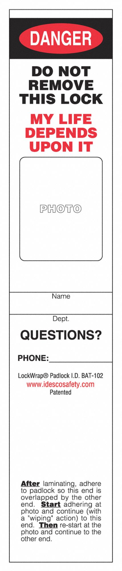GHSLabel, 1-1/4inH, 6inW, Polyester, PK50