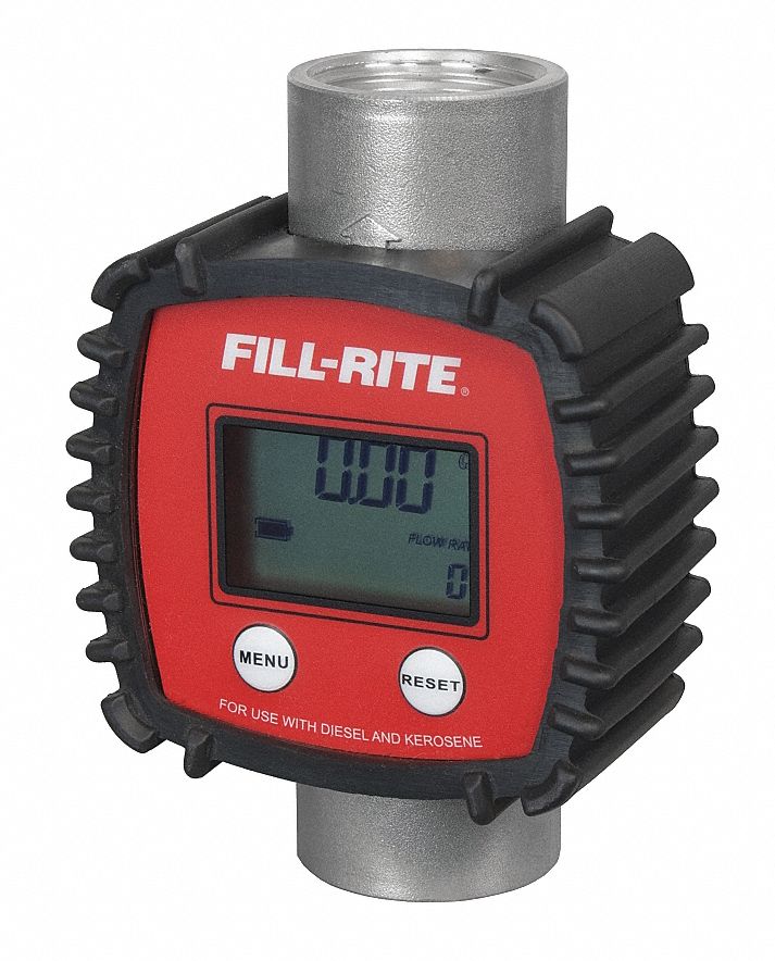 FILLRITE Turbine 1 Electronic Flowmeter, Aluminum, 3 to 26 gpm