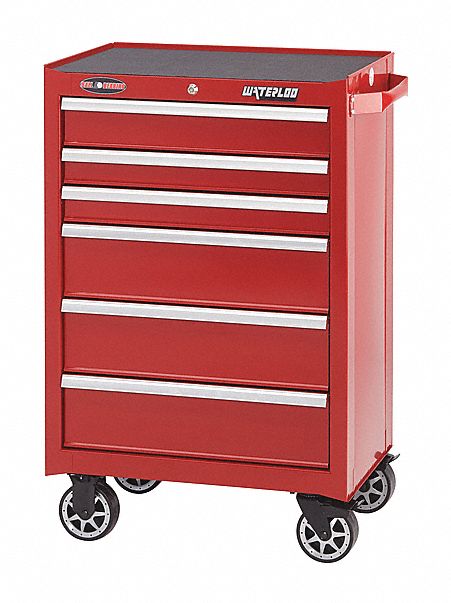 Waterloo Red Standard Duty Rolling Cabinet 40 3 4 H X 26 W X 18
