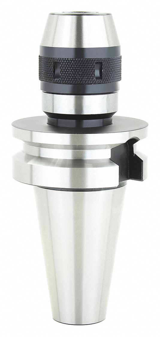 Drill Chuck: BT50, 3/32 in to 1/2 in Capacity, Ball Bearing